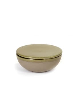 Салатник с крышкой, D13см, H5см, цвет CAMOGREEN