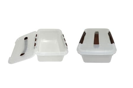 Контейнер для продуктов прямоуг. 6,0 л. 30*23*12 см. с ручкой, с коричневым зажимом MGprof /1/12/
