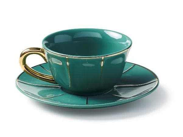Чайная пара 200 мл, цвет Verde, чашка: h 5,6 см, d 10,6 см, блюдце: d 17,3 см