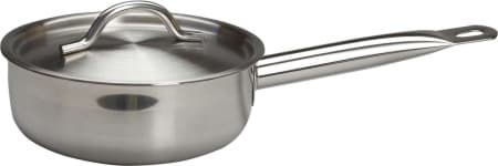 Сотейник 1,6 л. нерж. d=19,5 см. h=6,5 см. с крышк. тройное дно (индукция) MGsteel /1/10/
