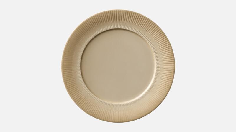 Тарелка мелкая с римом и рельефным бортом d 28,1 см, h 2,5 см, цвет бежевый, Nature Infused