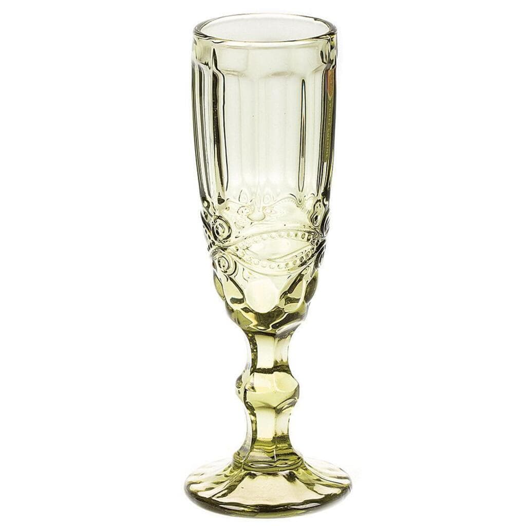 Бокал-флюте для шампанского 150 мл набор 6 шт. зеленый d 6 см h20 см Green Glass P.L.BarWare [1]