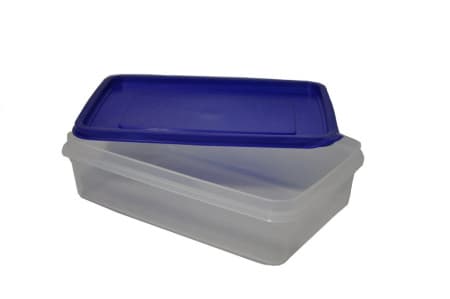 Контейнер для продуктов прямоуг. 1,3 л. 22*14,5*6 см. с синей крышкой MGprof /1/72/
