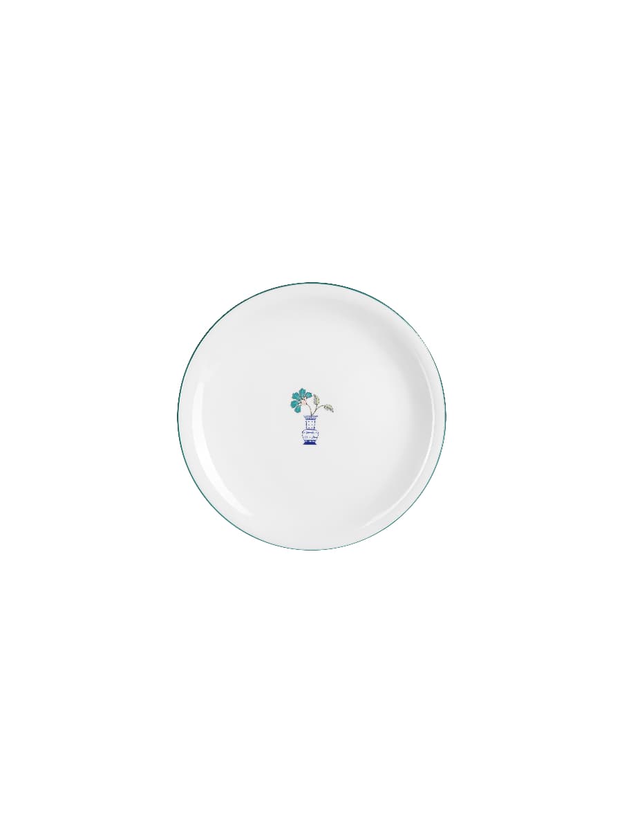 Тарелка мелкая, кант зеленый DS18, Porland, Vaso Piccolo, 26 см