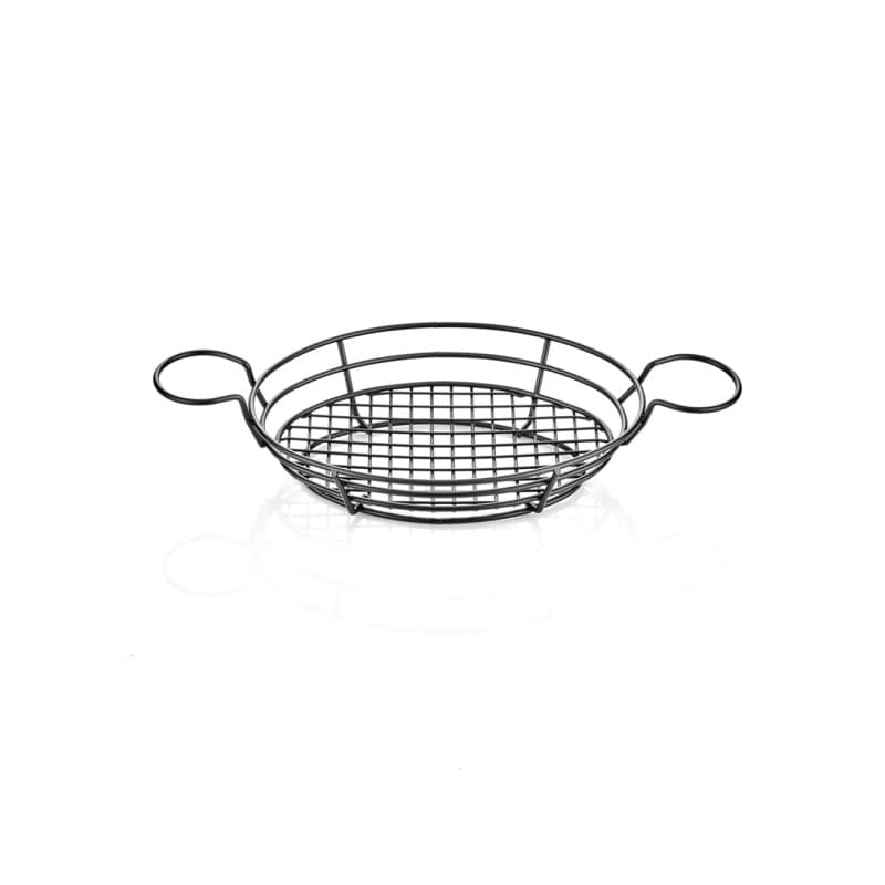Корзина овальная для подачи 25*18см, черный, ABM