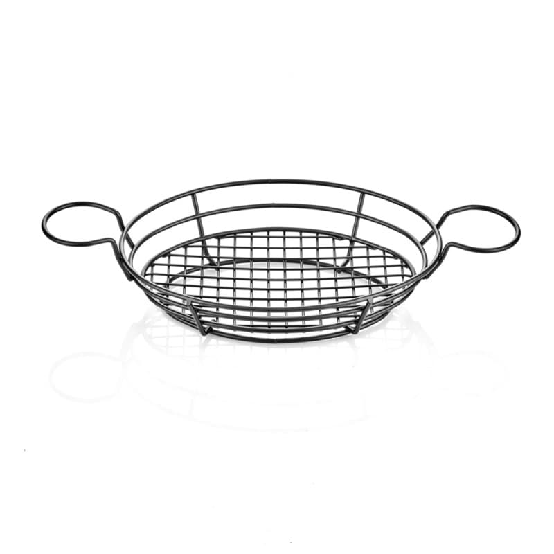Корзина овальная для подачи 28*20см, черный, ABM