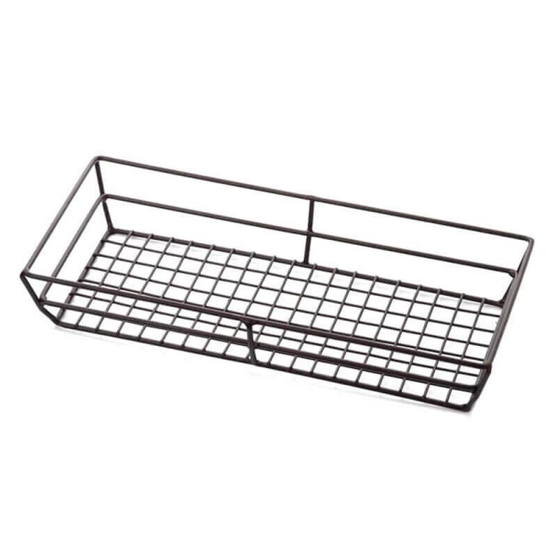 Корзина прямоугольная для подачи 33*15см, черный, ABM