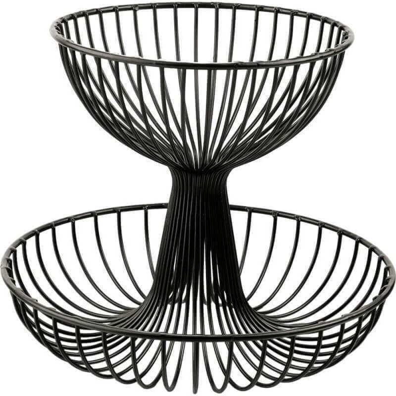 Корзина двухуровневая для фруктов 30*25см, черный, ABM