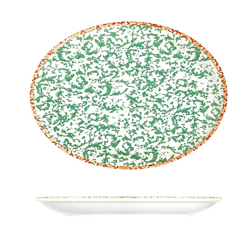 Venecia Green Тарелка овальная 31см ID Fine [6]