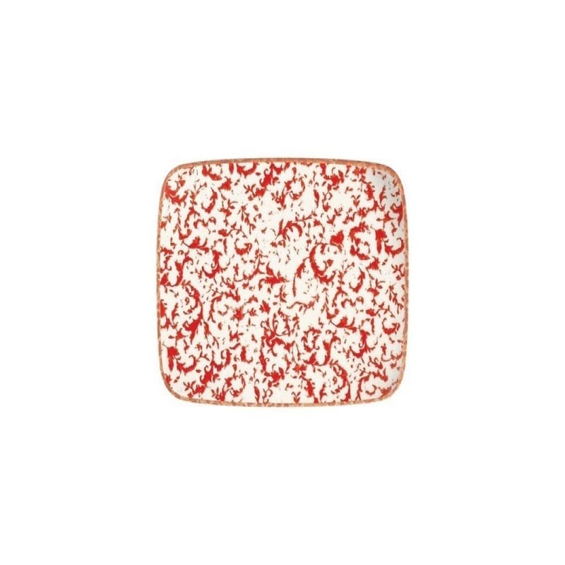 Venecia Maroon Тарелка квадратная 27см (22*20) ID Fine [12]