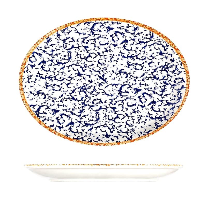 Venecia Navy Тарелка овальная 31см ID Fine [6]