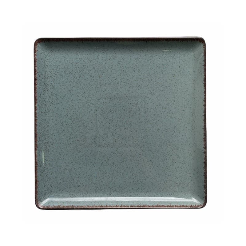 Тарелка квадратная 25*25см, синий, Pearl, Kutahya