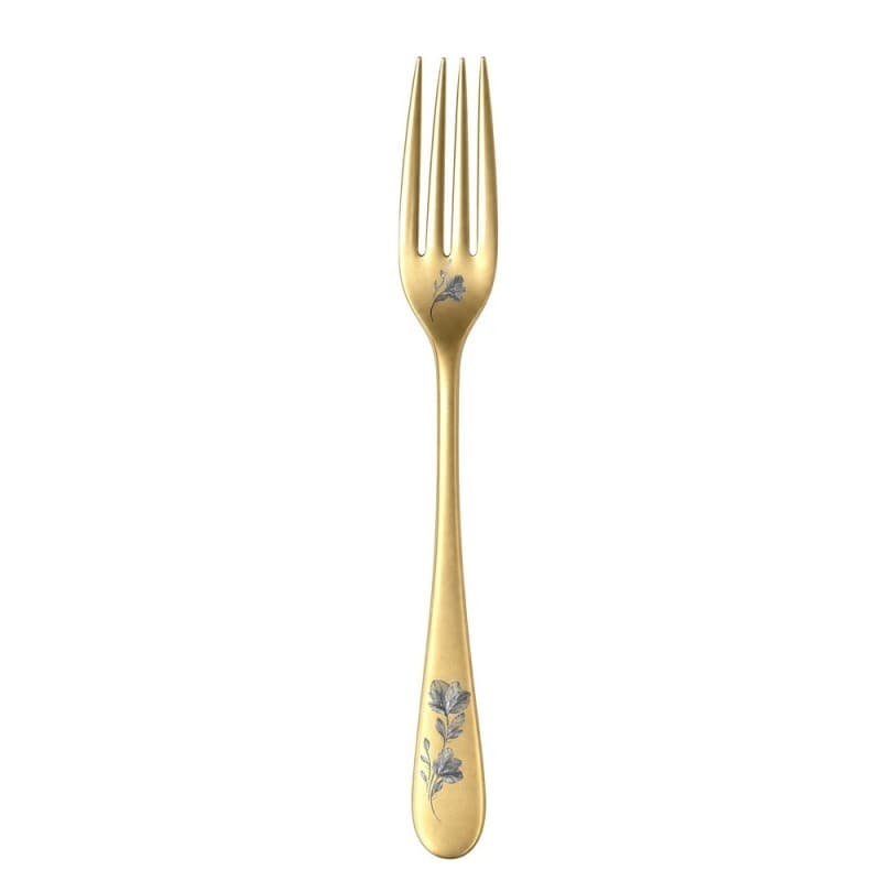 Вилка столовая 21см, Epsilon matt gold 24k flower, Narin [12]