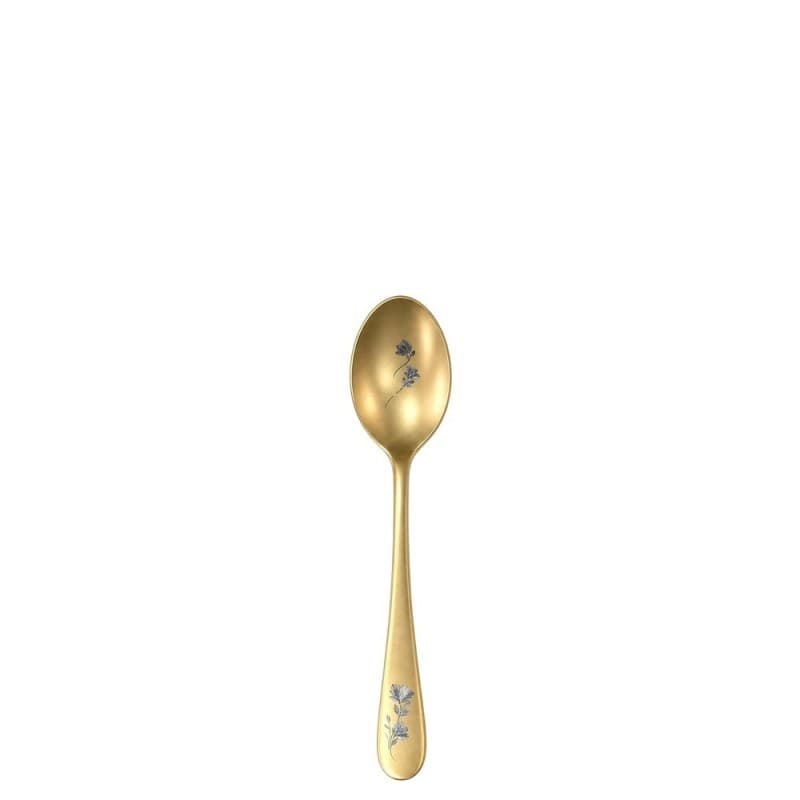 Ложка чайная 13см, Epsilon matt gold 24k flower, Narin [12]