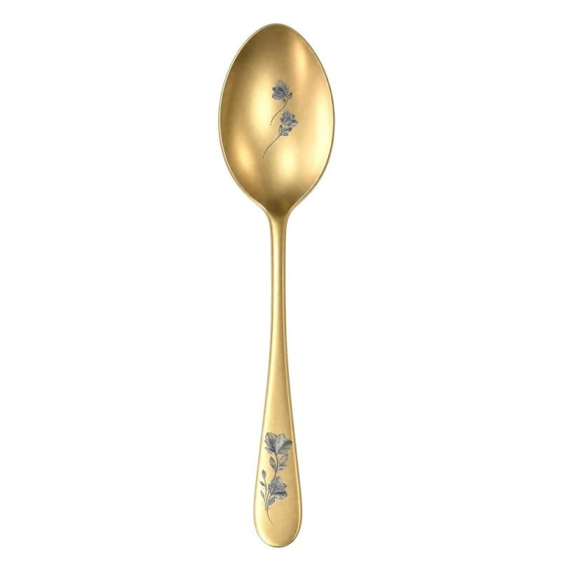 Ложка столовая 21см, Epsilon matt gold 24k flower, Narin [12]