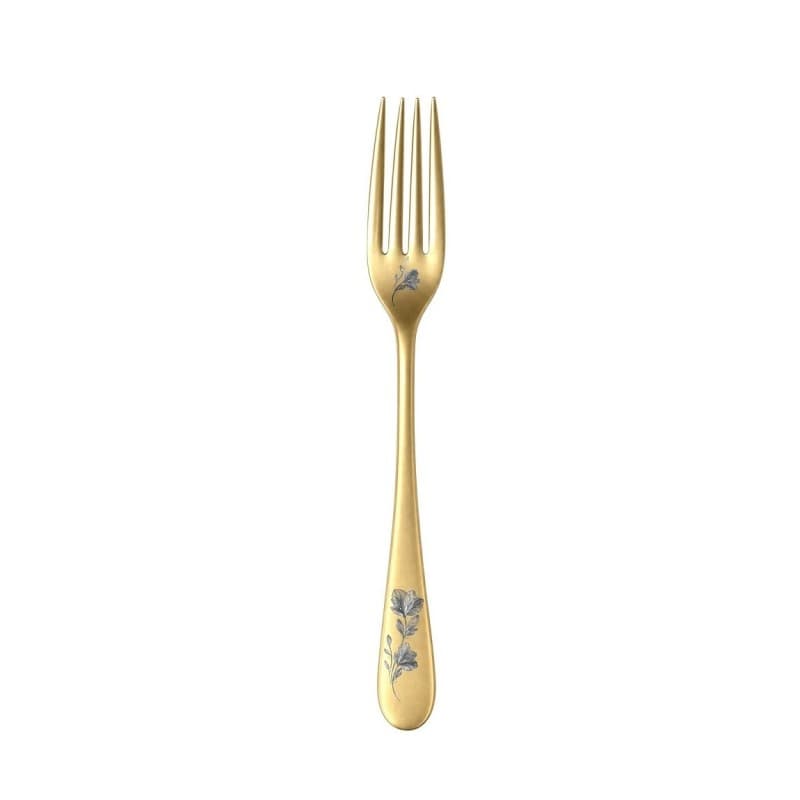 Вилка закусочная 19см, Epsilon matt gold 24k flower, Narin [12]