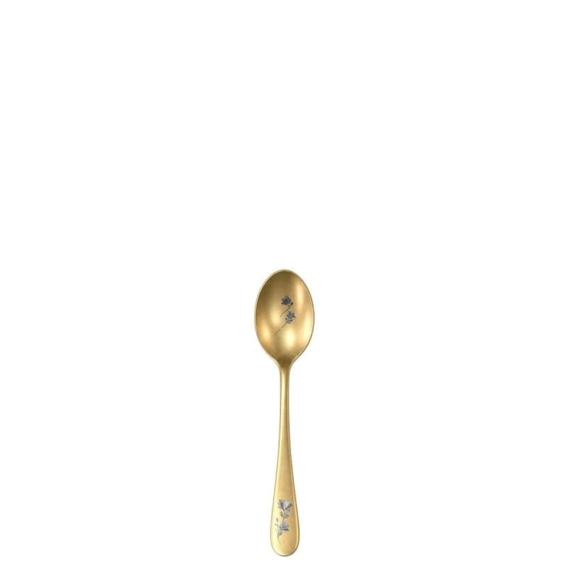Ложка кофейная 11см, Epsilon matt gold 24k flower, Narin [12]