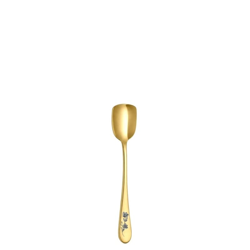 Ложка для мороженного 15см, Epsilon matt gold 24k flower, Narin [12]