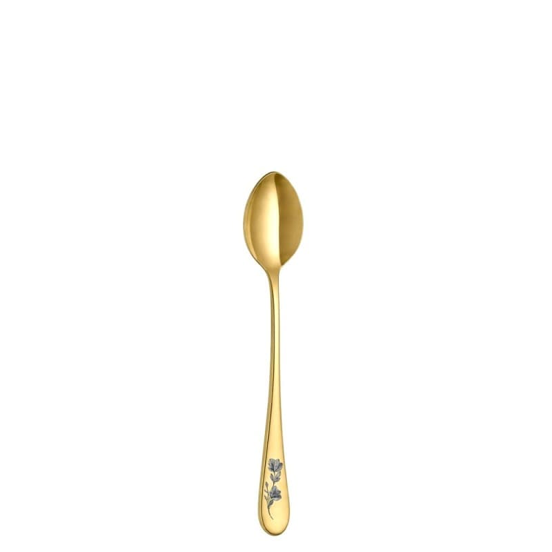 Ложка для латте 18см, Epsilon matt gold 24k flower, Narin [12]