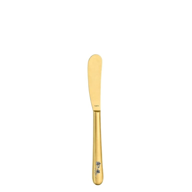 Нож для масла 18см, Epsilon matt gold 24k flower, Narin [12]