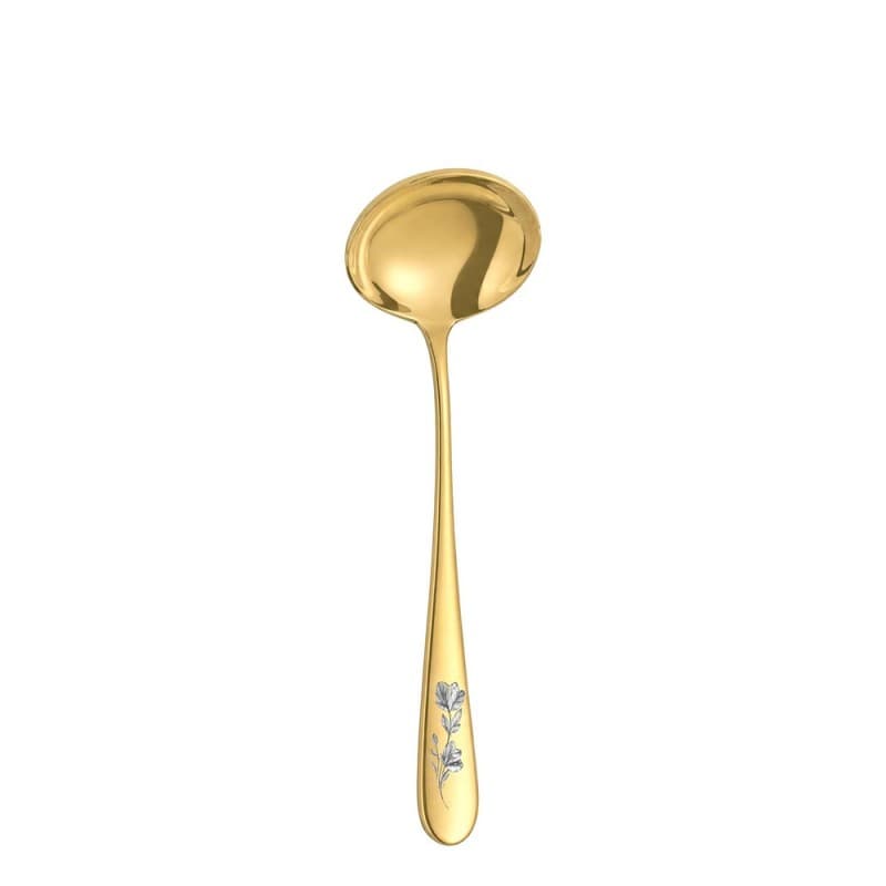 Ложка половник для соуса 20см, Epsilon matt gold 24k flower, Narin [12]