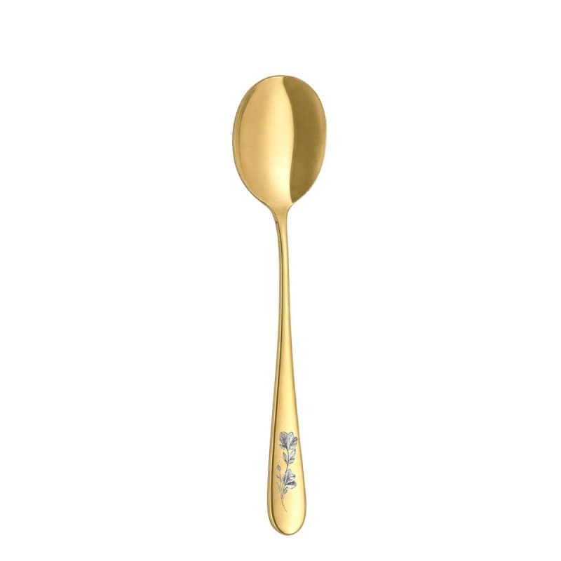 Ложка для соуса 21см, Epsilon matt gold 24k flower, Narin [12]