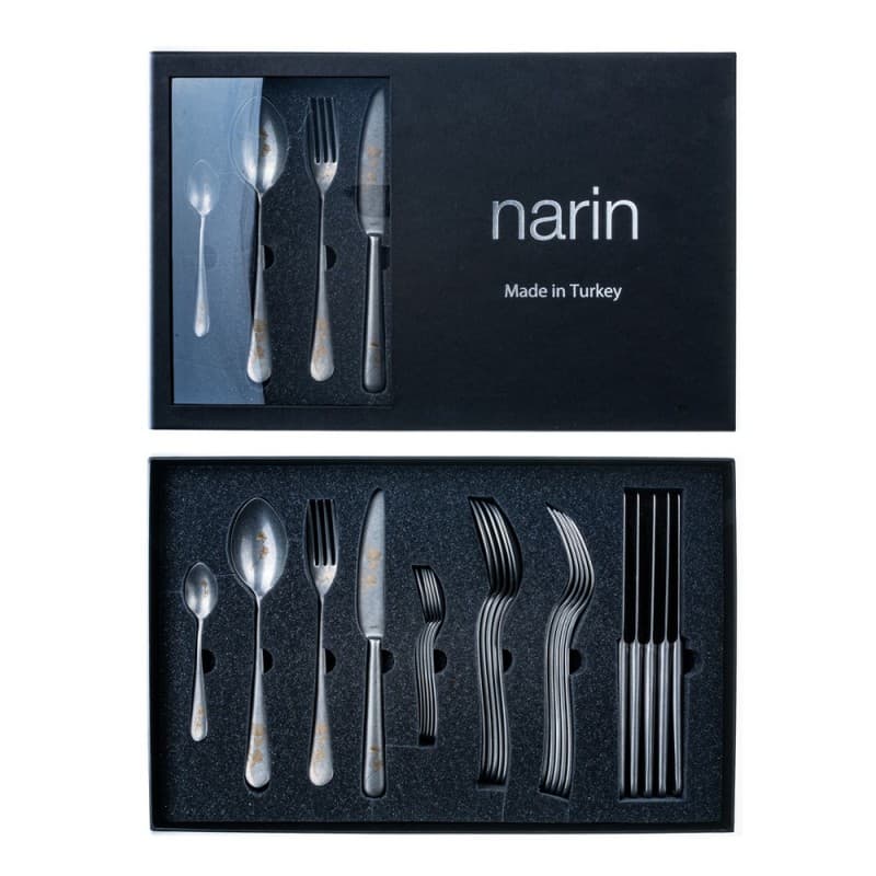 Набор столовых приборов 6 персон, 24 предмета, Epsilon Retro Flower, Narin