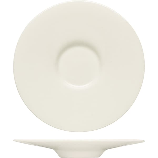 Bauscher Блюдце «Пьюрити»;эко-кост. фарф.;D=135/42,H=18мм;белый