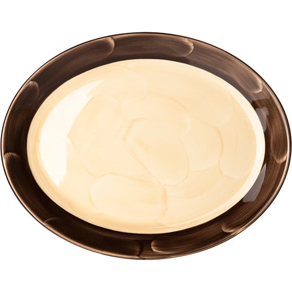 Steelite Блюдо «Пепперкорн» овальное;фарфор;,H=20,L=300,B=235мм;коричнев.,бежев.