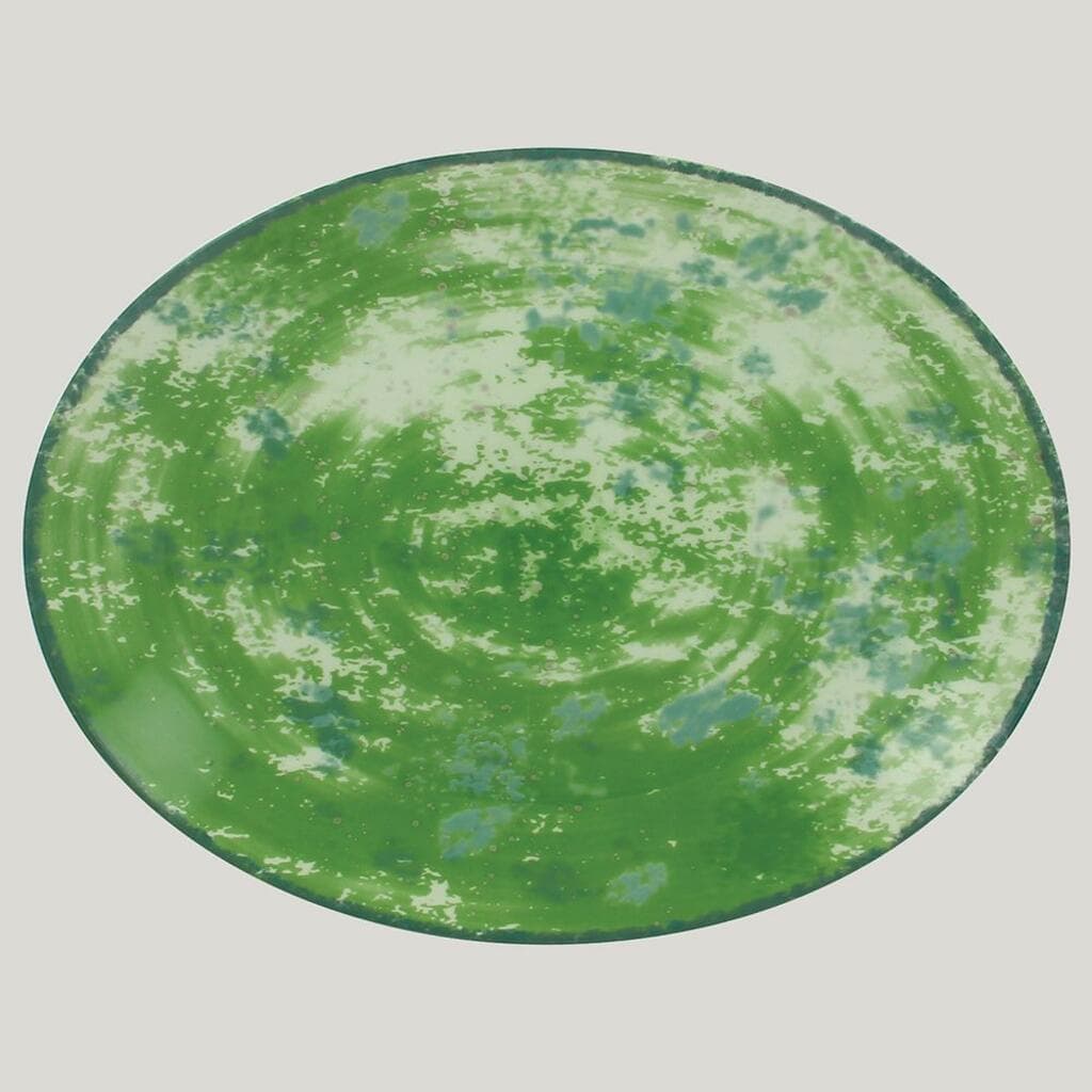 Блюдо овальное 32*27 см Green Peppery фарфор RAK