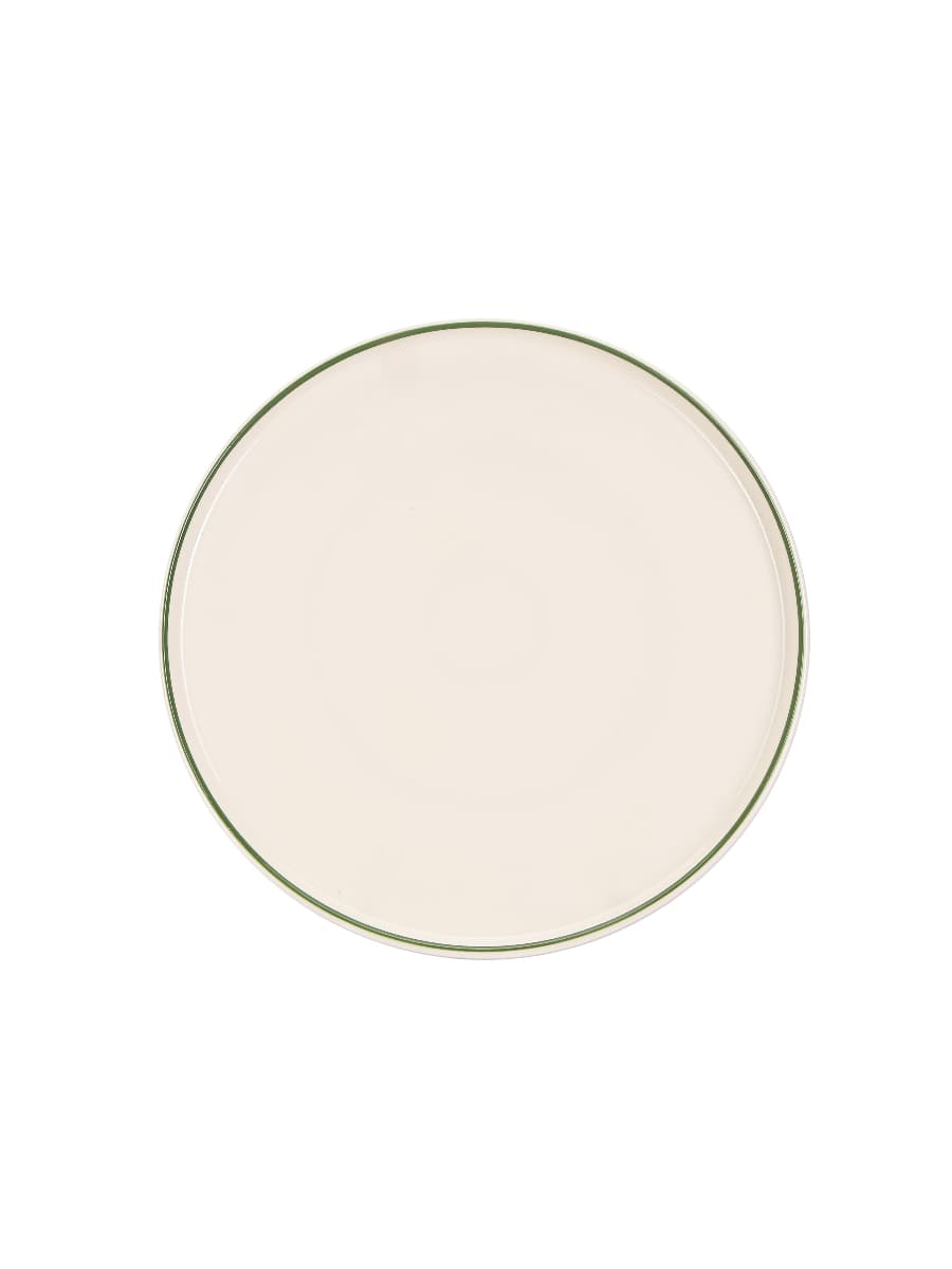 Тарелка мелкая с вертикальным бортом с кантом, Pioli, Colour Green, 24 см