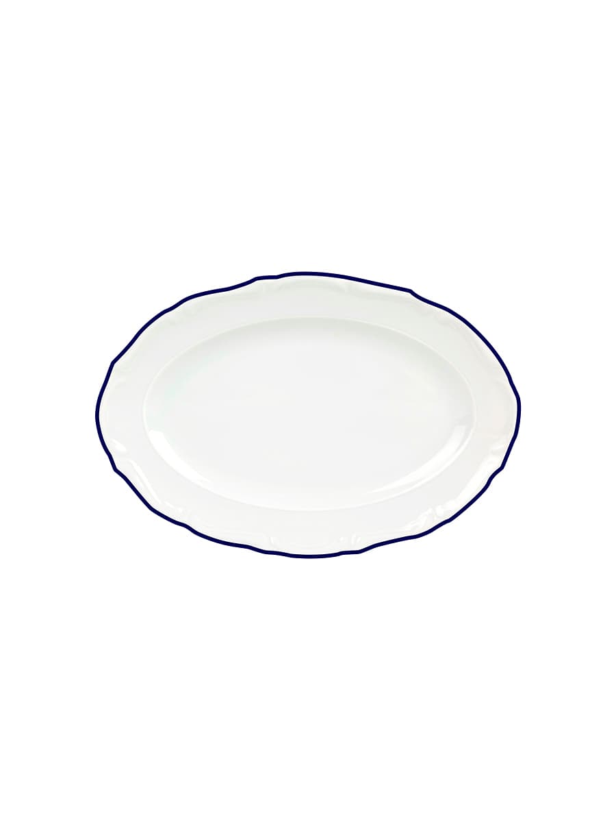 Блюдо овальное, Porland, Maria with colored kant blue, 22 см