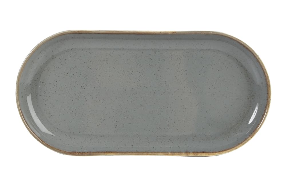 Блюдо овальное, Porland, Seasons Dark Grey, 32х20 см