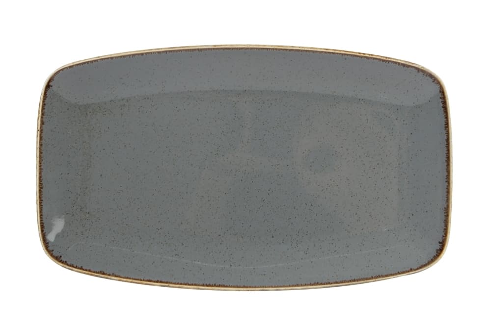 Блюдо прямоугольное с закругленными краями, Porland, Seasons Dark Grey, 31х18 см