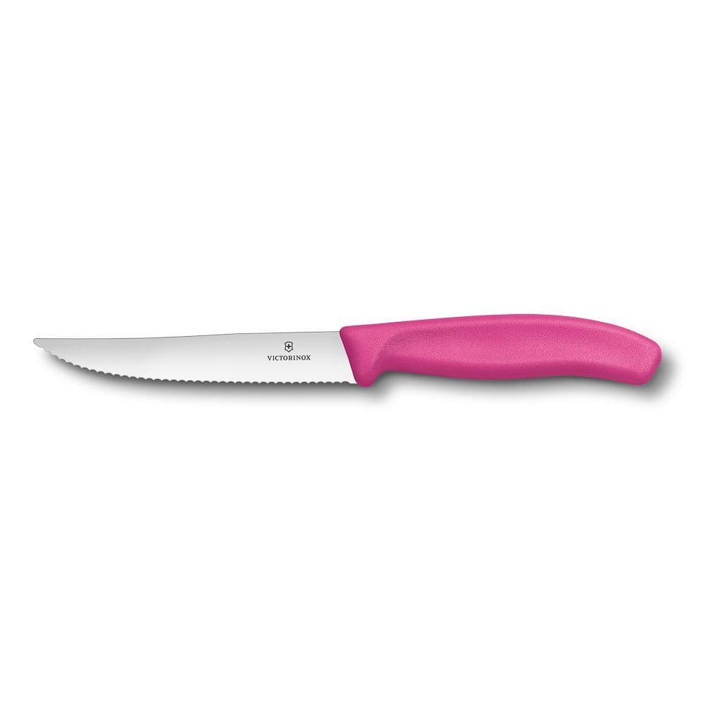 Нож для стейка, Victorinox, 12 см. розовый