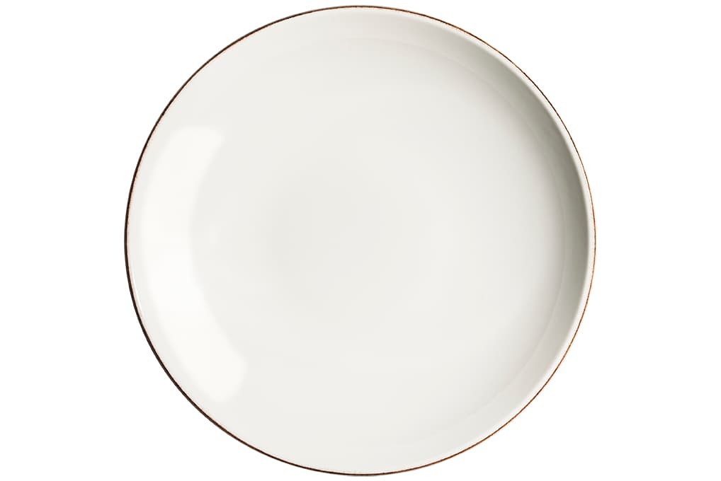 Тарелка глубокая, Bonna, Retro коричневый край, 23 см, h=4.5см, 1 мл