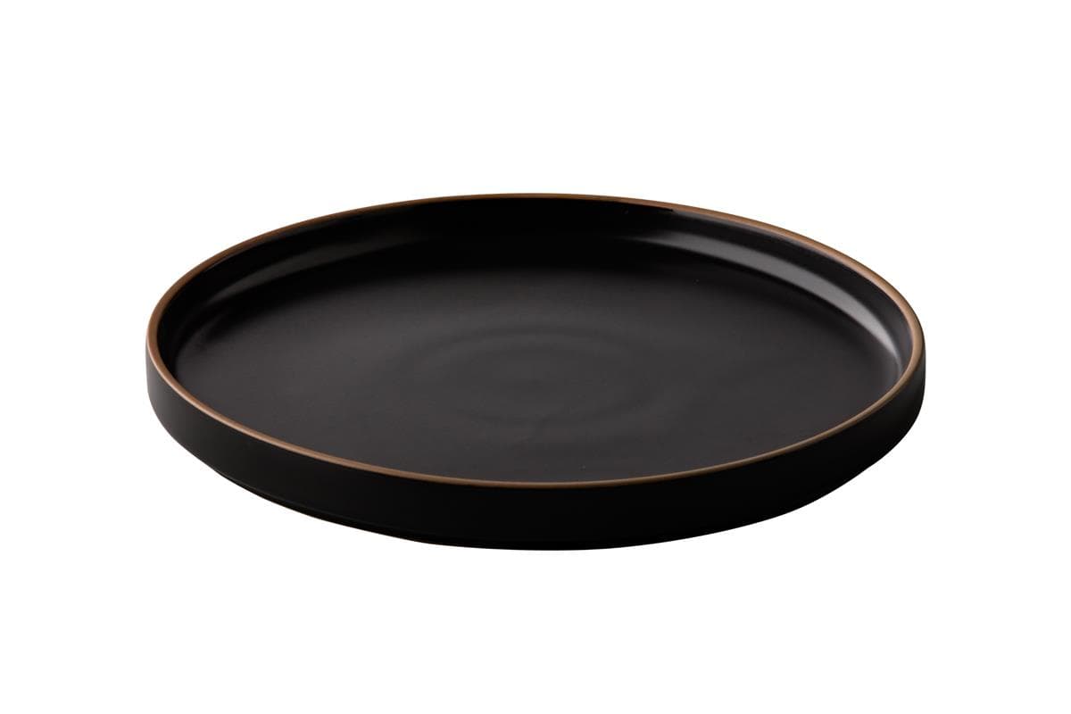Тарелка мелкая с вертикальным бортом, Style Point, Japan Black, 23 см, цвет черный