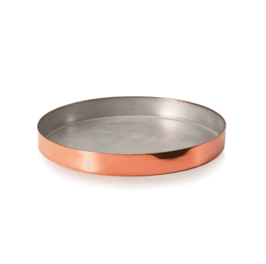 Gibco Тарелка с прямым бортом 20х2 см, "Купер плюс", медный, полированная с лужением внутри